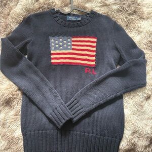 Ralph Lauren Women’s Navy Flag Sweater